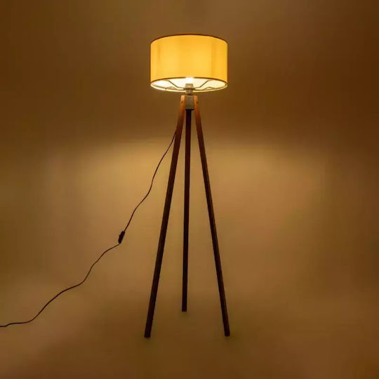 GloboStar Saga Stehleuchte H140xB38cm. mit Fassung für Lampe E27 Beige