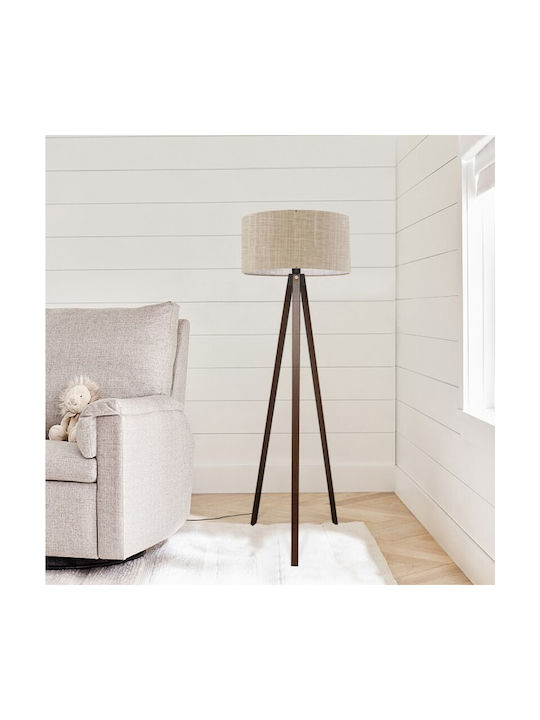 GloboStar Saga Floor Lamp H140xW38cm. with Socket for Bulb E27 Beige