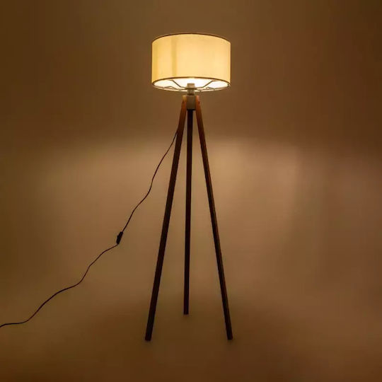 GloboStar Saga Lampa de podea Î140xL38cm. cu Soclu pentru Bec E27 Alb