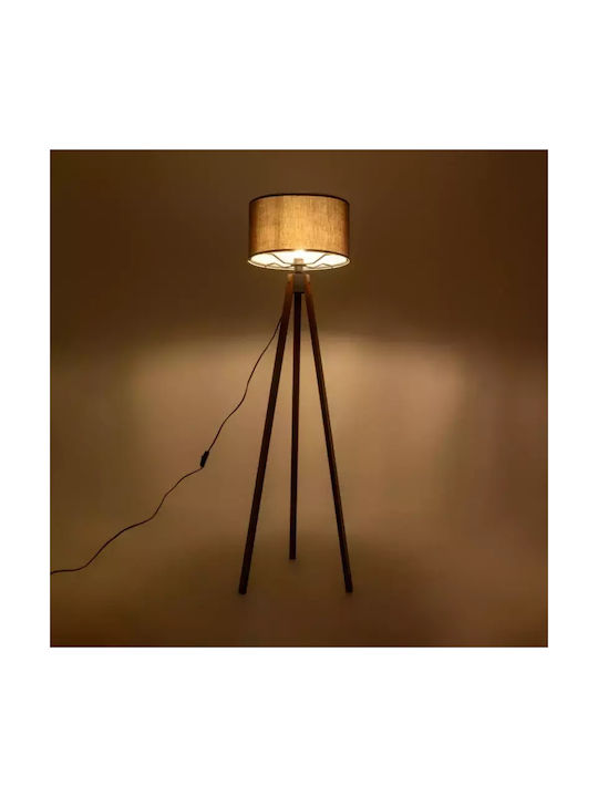 GloboStar Saga Floor Lamp H140xW38cm. with Socket for Bulb E27 Brown