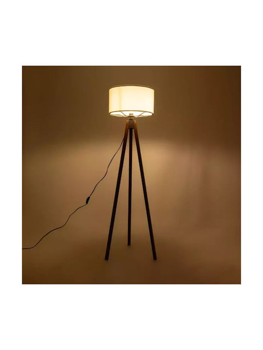GloboStar Saga Floor Lamp H140xW38cm. with Socket for Bulb E27 White