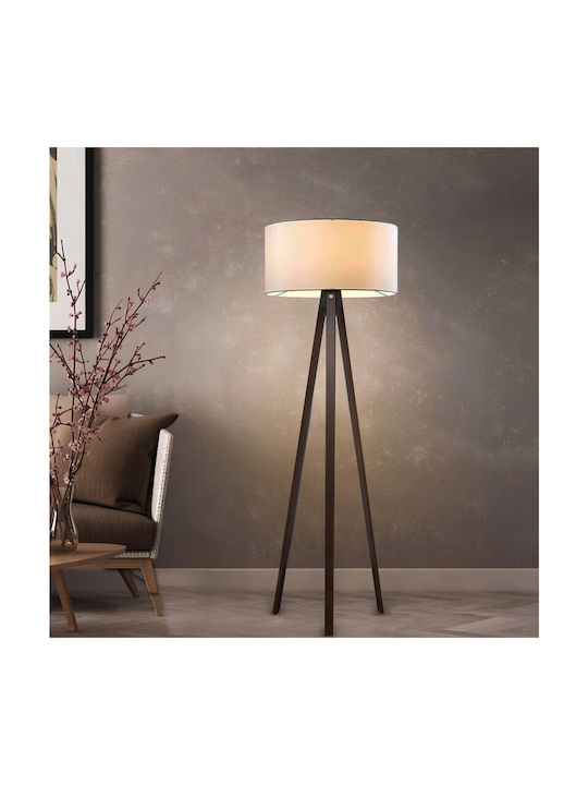 GloboStar Saga Floor Lamp H140xW38cm. with Socket for Bulb E27 Beige