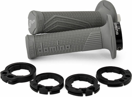 Motorradlenker und Lenkergewichte Paar Mx D100 D-Lock Graue Lock-On Griffe D10046c5200a9-0 Domino