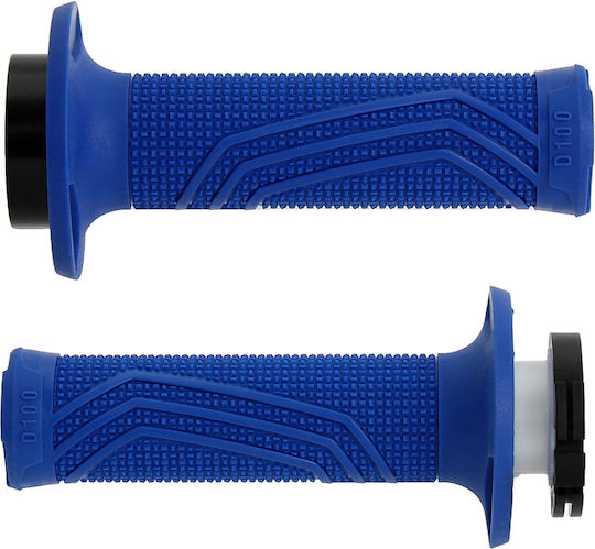 Дръжки Комплект Mx D100 D-lock Сини Lock On Grips D10046c4800a9-0 Domino