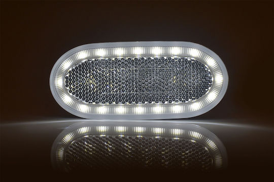Side Oval LED Light 1224V White