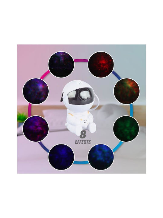 GSC Led Παιδικό Φωτιστικό Projector με Προβολή Αστεριών Λευκό