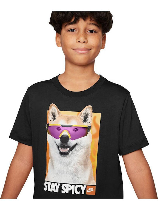 Kids' T-shirt Black Shiba