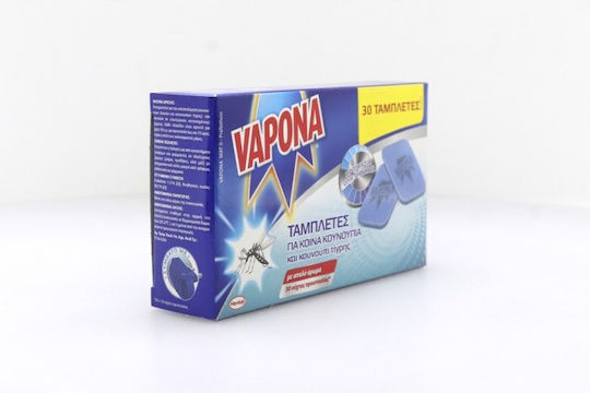 Vapona Insektenabwehrtabletten für Mücken 30 Registerkarten 1cm