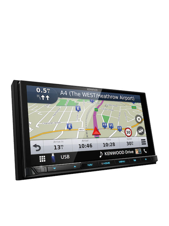 Kenwood Автомобилна Аудио Система 2DIN (Блутут/USB) с Тъчскрийн 6.8"