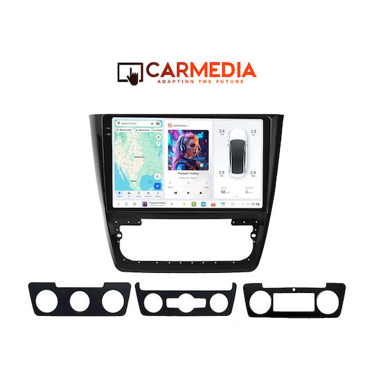 Carmedia Ηχοσύστημα Αυτοκινήτου για BMW X1 Skoda Yeti 2014 (Bluetooth/USB/AUX/WiFi/GPS/Apple-Carplay/Android-Auto) με Οθόνη Αφής 10.36"