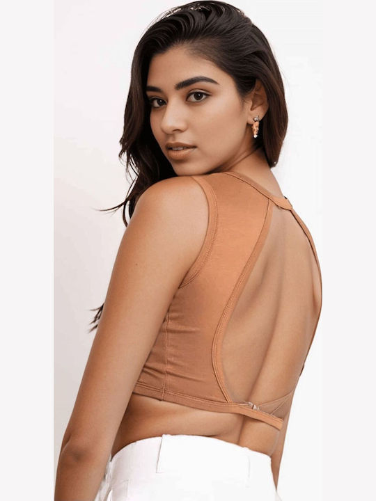 Women's Blouse Sleeveless Camel