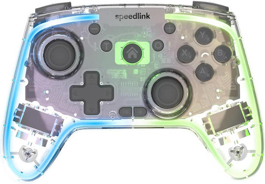 SpeedLink Rait Nx RGB Ασύρματο & Ενσύρματο Gamepad για PC / PS3 Transparent