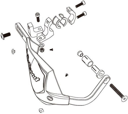 Polisport Protecții mânere motocicletă Touquet 22-26mm în culoarea Portocaliu
