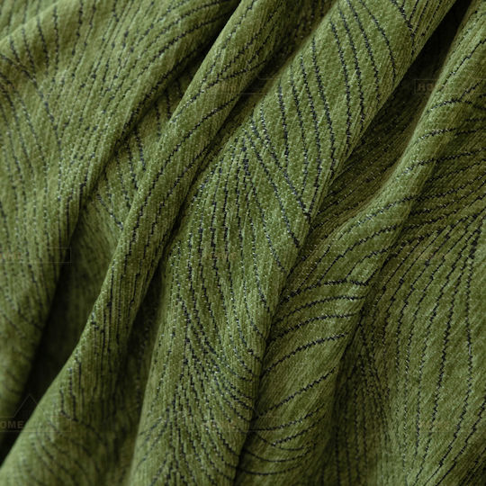 My Home Luxury Pommard Three-Seater Sofa Throw Jacquard 180x280cm Green C1