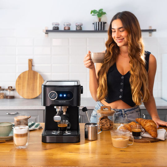 Cecotec Power Automatic Espresso Machine 850W Pressure 20bar for Cappuccino Brown