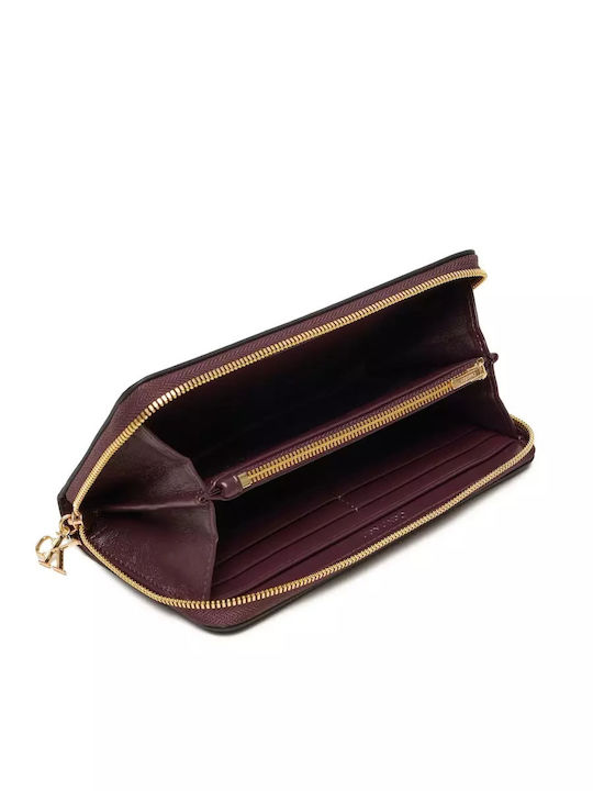 Large Leather Women's Wallet Classic Burgundy