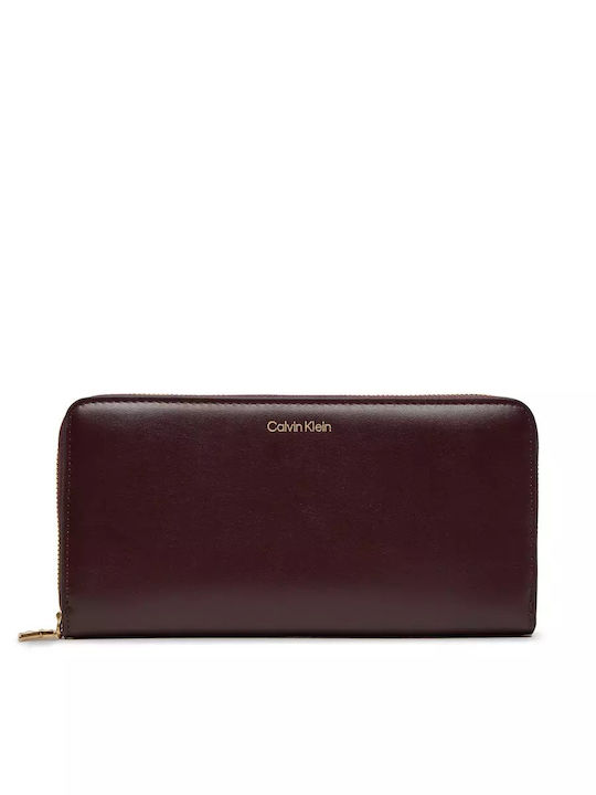 Large Leather Women's Wallet Classic Burgundy