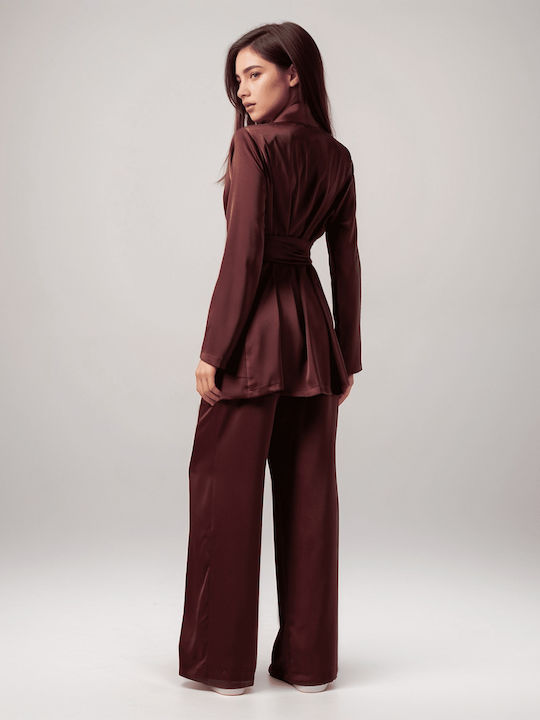 Damen Wine Ginger Set mit Hose mit Gummizug