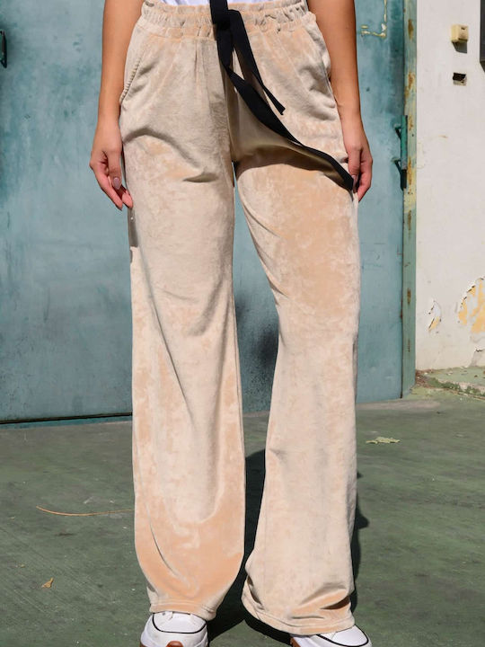 Damen Beige Set mit Hose