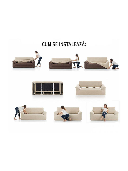 Sofazip Husă Elastică Canapea cu două locuri Negru 110εκ. 1buc SZPTNEGRU