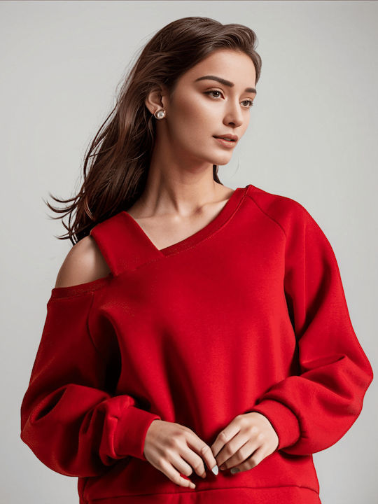 Damen Sweatshirt Red