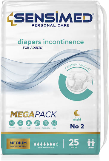 Sensimed Open Night Incontinence Diapers Giga Megapack 100 Units Medium