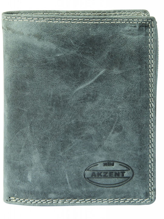 Leather Men's Wallet Classic Gray