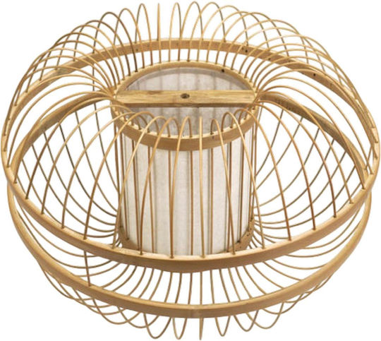 Polihome Field Φαναράκι Rattan Επιτραπέζιο Μπεζ 40x40εκ.