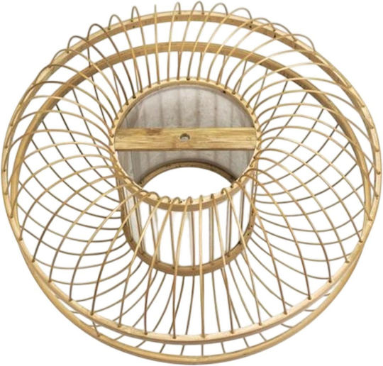 Polihome Field Tabletop Rattan Lantern Beige 40x40cm