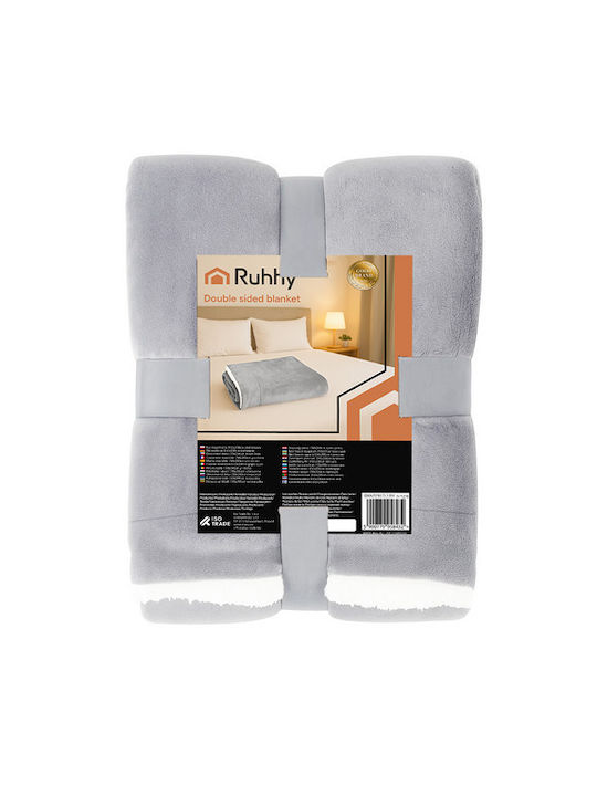 Ruhhy Blanket Fleece Single 150x200cm Light Gray