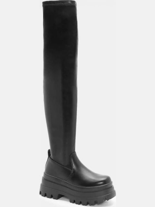 Damenstiefel Über dem Knie Schwarz