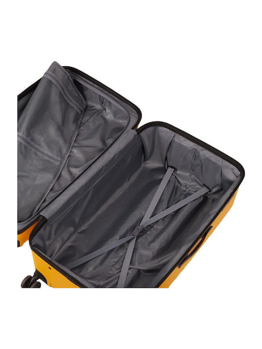 CAT Large Hard Yellow Suitcase with 4 Wheels Height 82cm