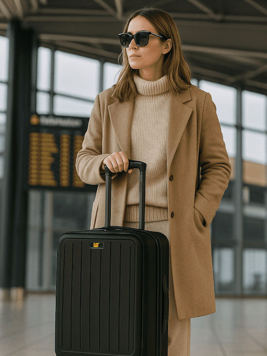 CAT Nexus Koffer Kabine Hart Schwarz mit 4 Räder Höhe 55cm