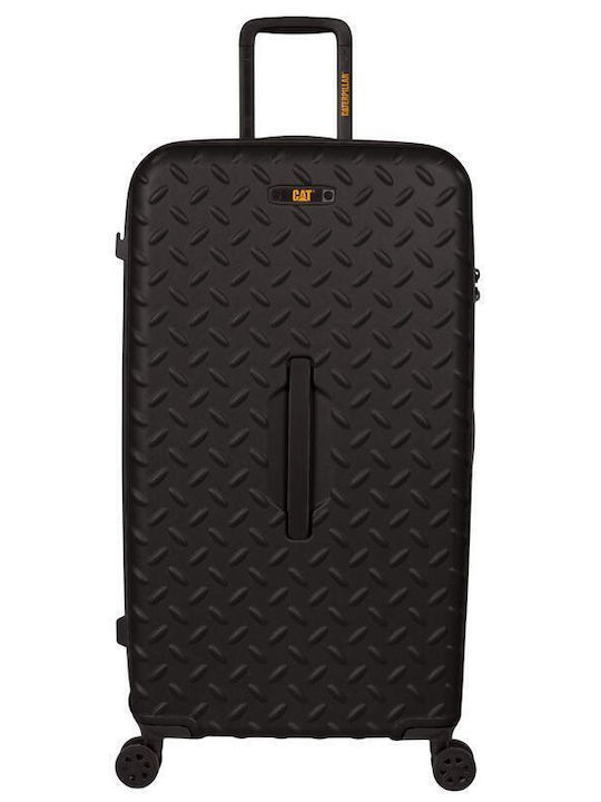 CAT Medium Hard Black Travel Suitcase with 4 Wheels Height 68cm