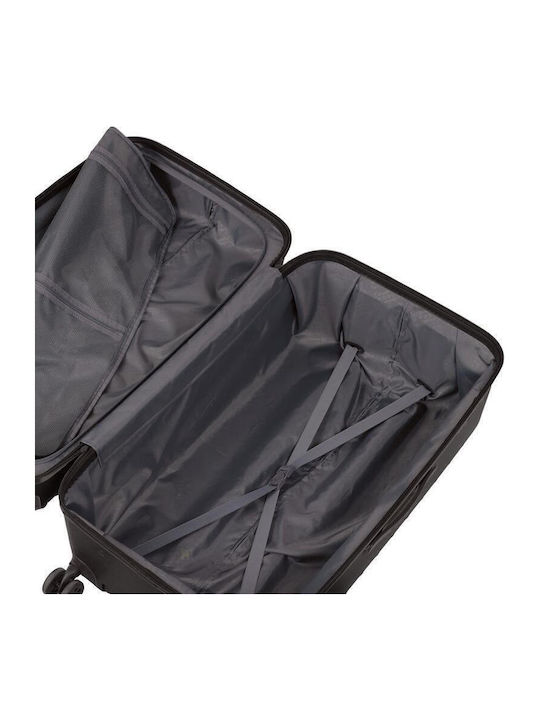 CAT Medium Hard Black Travel Suitcase with 4 Wheels Height 68cm