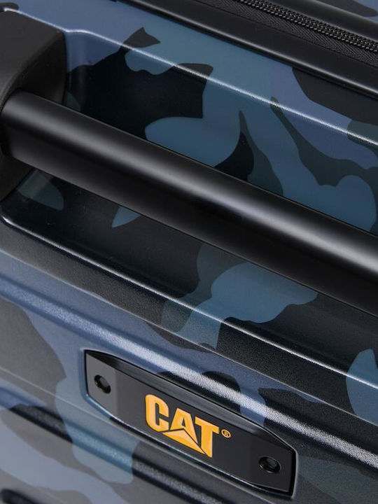 CAT Μεσαία Βαλίτσα Ταξιδίου Σκληρή Navy Μπλε με 4 Ρόδες Ύψους 58εκ.