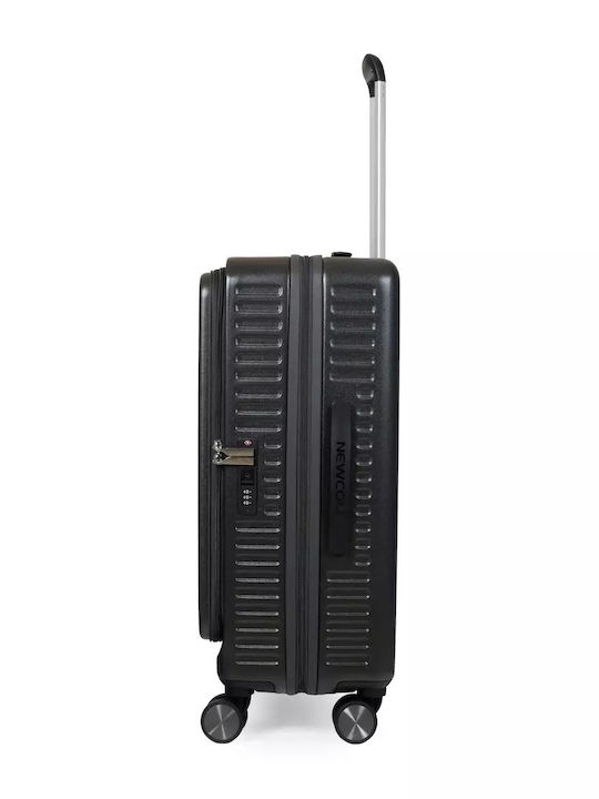 Newcom Medium Hard Suitcase Dark Gray with 4 Wheels Height 67cm