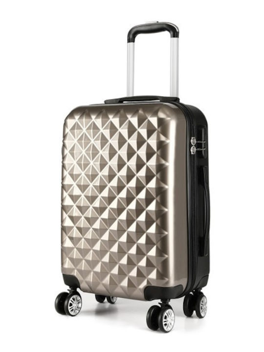 Miss Lulu Cabin Hard Travel Suitcase Gold with 4 Wheels Height 55cm