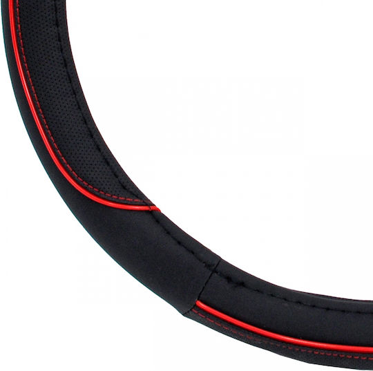 AMiO Car Steering Wheel Cover SWC-21 with Diameter 37-39cm Synthetic Black