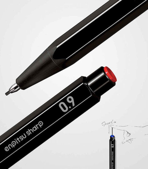 Mechanical Pencil Black Enpitsu Sharp Kokuyo 0.9 Mm