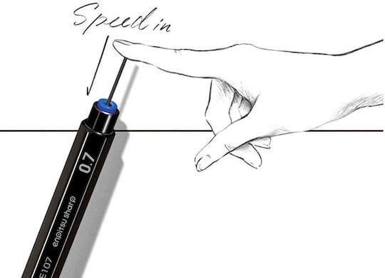 Mechanical Pencil Black Enpitsu Sharp Kokuyo 0.5 Mm