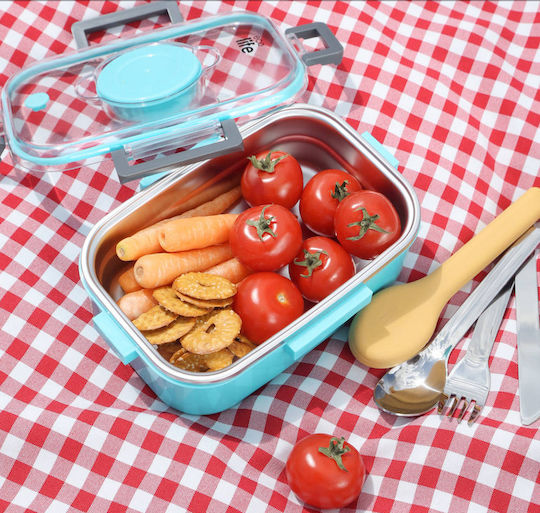 Ecolife Double Wall Rectangular Cutie pentru Mâncare Termos Inox 850ml 1buc Ecolife Double Wall Rectangular Cutie pentru Mâncare Termos Inox 850ml 1buc