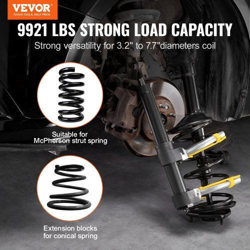 Automotive Spring Compression Set 7 Pieces Max 4500 Kg Steel Universal
