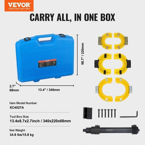 Automotive Spring Compression Set 7 Pieces Max 4500 Kg Steel Universal
