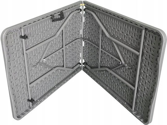 Metallischer Garten- und Terrassentisch Verpflegung Außenbereich Zusammenklappbar Graue 180x70x74cm