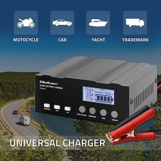 Qoltec Φορτιστής Μπαταρίας Αυτοκινήτου 12V