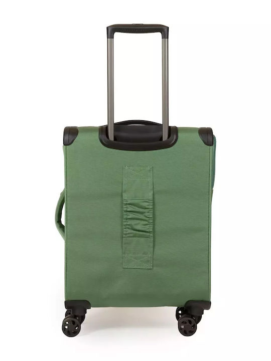 Newcom Fabric Green Suitcases With 4 Wheels