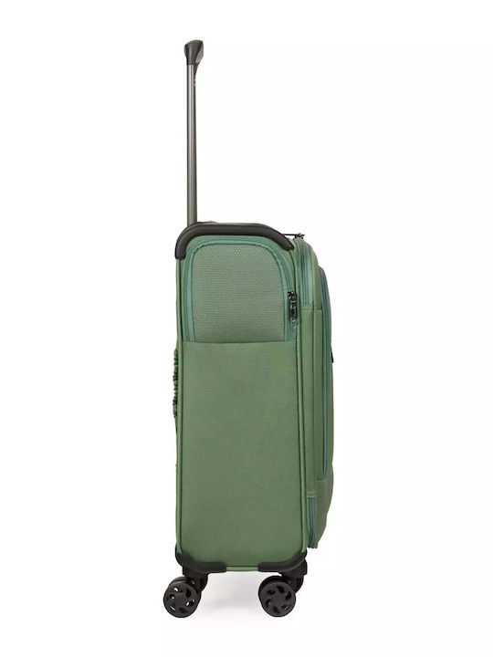 Newcom Fabric Green Suitcases With 4 Wheels