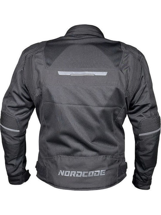 Nordcode Escape Oversize Καλοκαιρινό Ανδρικό Μπουφάν Μηχανής Μαύρο