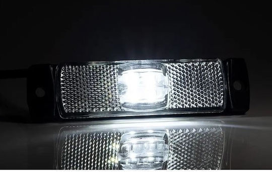 Led Marker Light Idealstore 12-36v Size 10032 4 White Leds Bracket Rectangular Shape